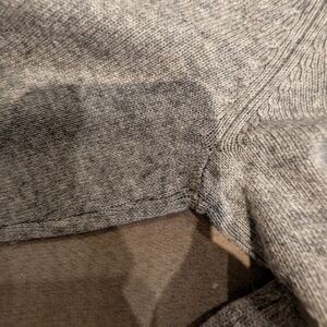 Gray Silk Cashmere V Neck Neiman Marcus Exclusive Long Sleeve Sweater